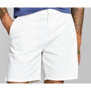 And Now This Men's Stretch Chino Shorts Size 29 NWD White